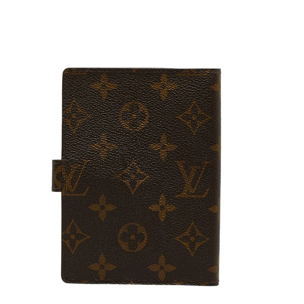 ルイ ヴィトン モノグラム アジェンダPM 手帳カバー R20005 ブラウン PVC レザー レディース LOUIS VUITTON 【中古】