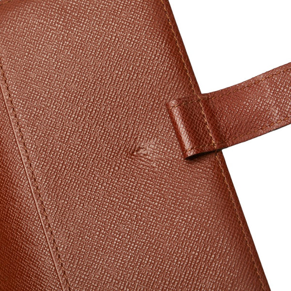 ルイ ヴィトン モノグラム アジェンダPM 手帳カバー R20005 ブラウン PVC レザー レディース LOUIS VUITTON 【中古】