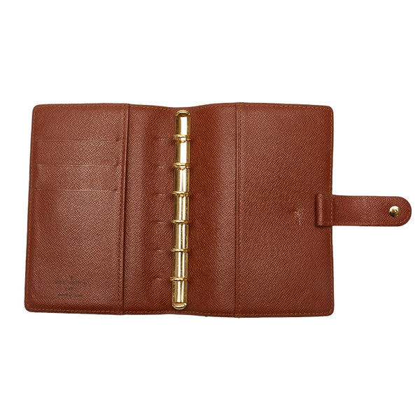 ルイ ヴィトン モノグラム アジェンダPM 手帳カバー R20005 ブラウン PVC レザー レディース LOUIS VUITTON 【中古】