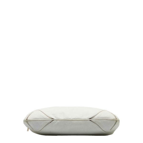 グッチ シェリーライン チェーン ワンショルダーバッグ 154392 ホワイト レザー キャンバス レディース GUCCI 【中古】