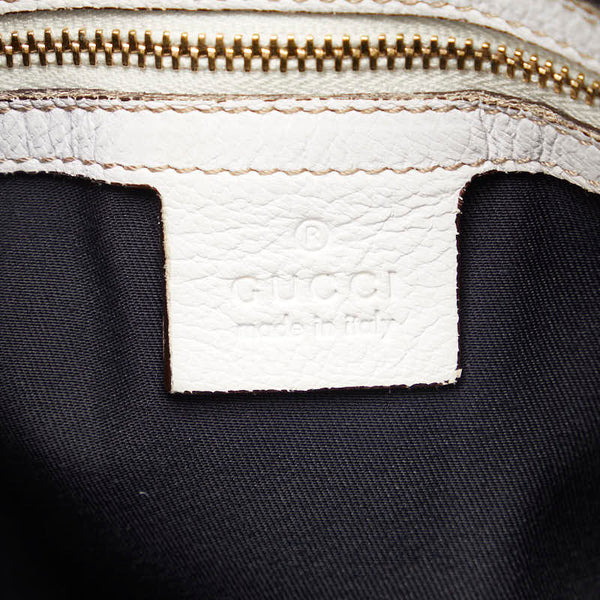 グッチ シェリーライン チェーン ワンショルダーバッグ 154392 ホワイト レザー キャンバス レディース GUCCI 【中古】