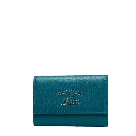 グッチ キーケース 354499 グリーン ブルー レザー レディース GUCCI 【中古】