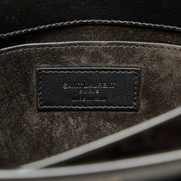 サンローラン モノグラム サンセット ミディアム チェーン ショルダーバッグ 442906 ブラック レザー レディース SAINT LAURENT 【中古】