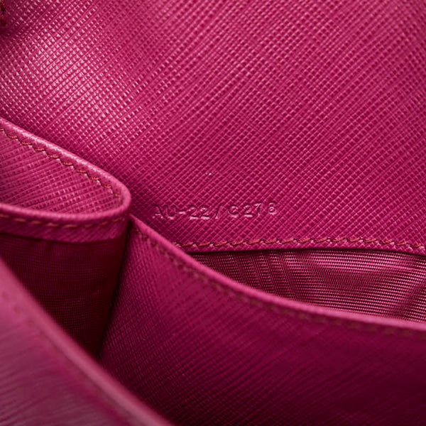 サルヴァトーレフェラガモ ガンチーニ チェーン ワンショルダーバッグ ハンドバッグ クラッチバッグ AU-22 C278 ピンク レザー レディース Salvatore Ferragamo 【中古】