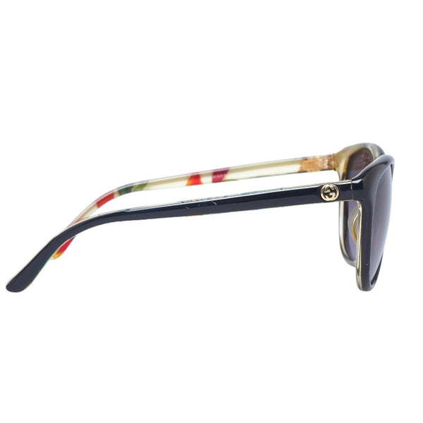 グッチ FLORA アジアンフィット サングラス GG3635 ブラック マルチカラー プラスチック レディース GUCCI 【中古】