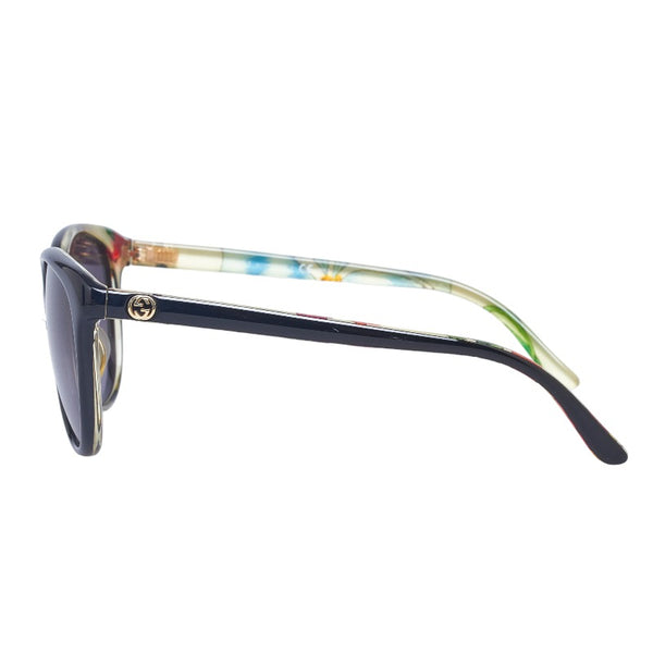 グッチ FLORA アジアンフィット サングラス GG3635 ブラック マルチカラー プラスチック レディース GUCCI 【中古】