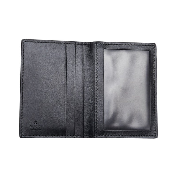 グッチ グッチシマ リボン パスケース カードケース 451192 ブラック レザー レディース GUCCI 【中古】