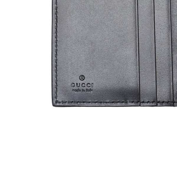 グッチ グッチシマ リボン パスケース カードケース 451192 ブラック レザー レディース GUCCI 【中古】