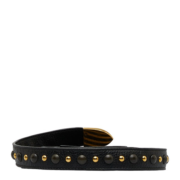 グッチ スタッズ ロング ベルト 207226 ブラック レザー レディース GUCCI 【中古】