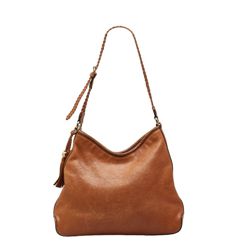 グッチ タッセル ワンショルダーバッグ 257026 ブラウン レザー レディース GUCCI 【中古】