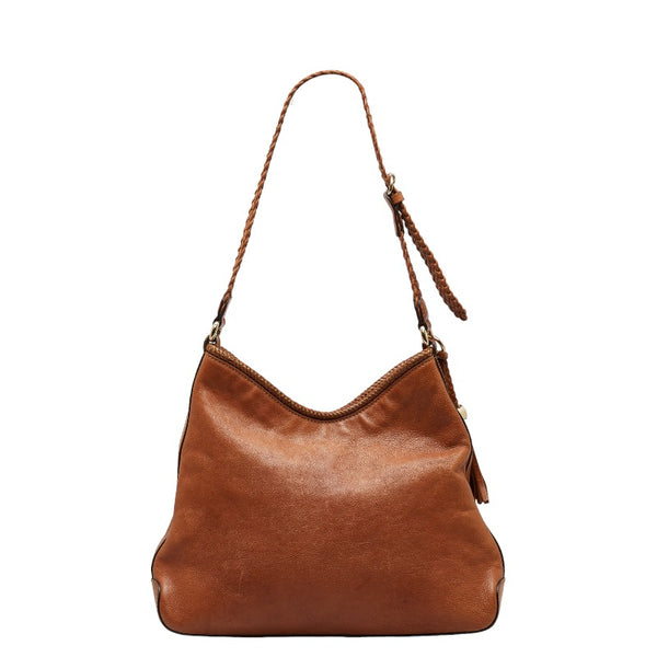 グッチ タッセル ワンショルダーバッグ 257026 ブラウン レザー レディース GUCCI 【中古】