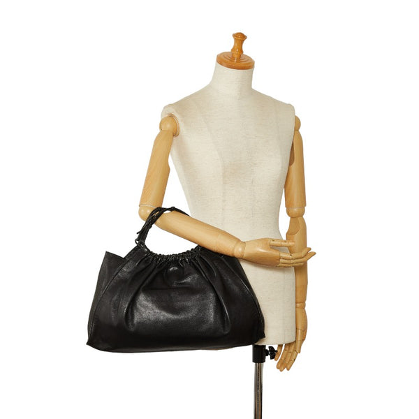 グッチ ハンドバッグ 002058 ブラック レザー レディース GUCCI 【中古】