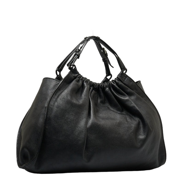 グッチ ハンドバッグ 002058 ブラック レザー レディース GUCCI 【中古】