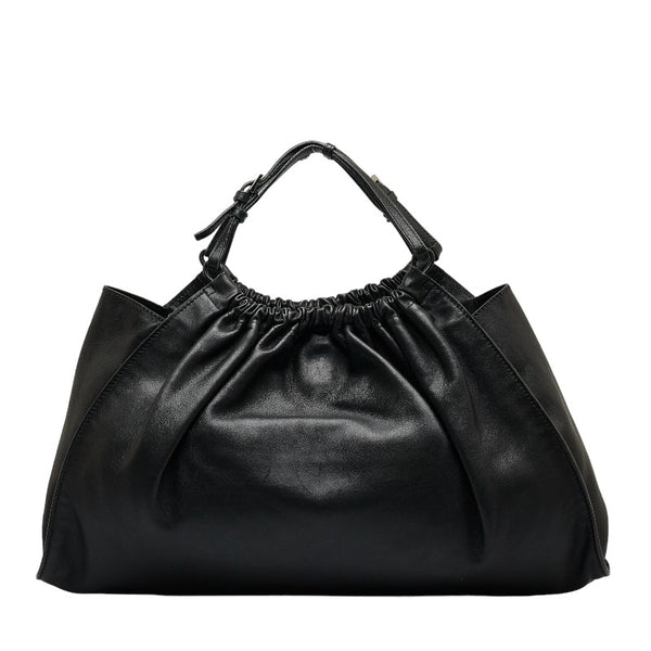 グッチ ハンドバッグ 002058 ブラック レザー レディース GUCCI 【中古】