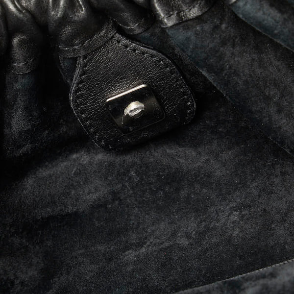 グッチ ハンドバッグ 002058 ブラック レザー レディース GUCCI 【中古】