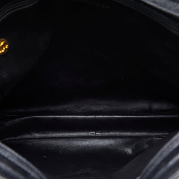 シャネル ココマーク トリプルココ ココボール  チェーン ショルダーバッグ トートバッグ ブラック キャビアスキン レディース CHANEL 【中古】