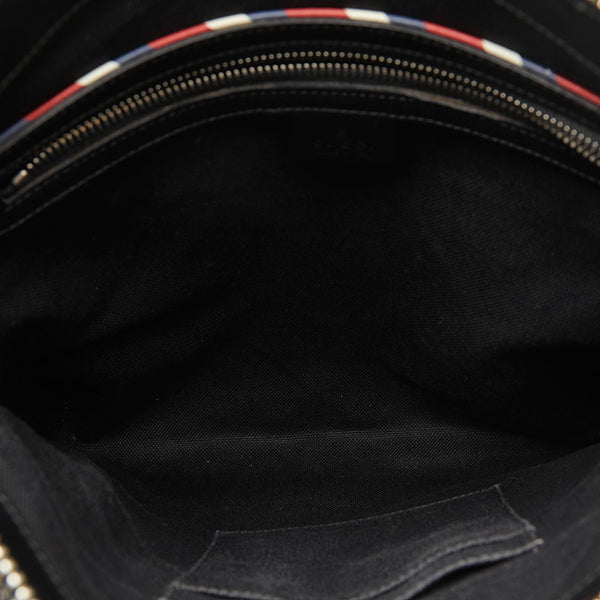 グッチ GGスプリーム クーリエ ワッペン 虎 蛇 ナイトクーリエ 斜め掛け ショルダーバッグ 474137 ブラック PVC レザー メンズ GUCCI 【中古】