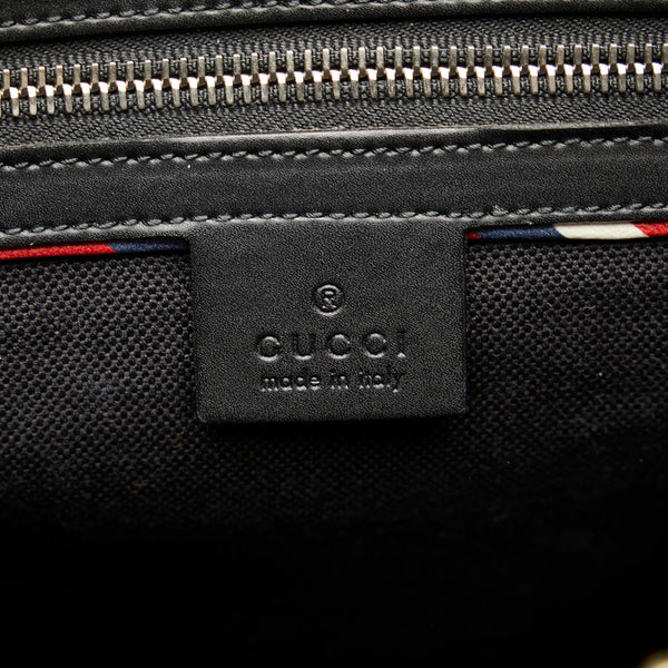 グッチ GGスプリーム クーリエ ワッペン 虎 蛇 ナイトクーリエ 斜め掛け ショルダーバッグ 474137 ブラック PVC レザー メンズ GUCCI 【中古】