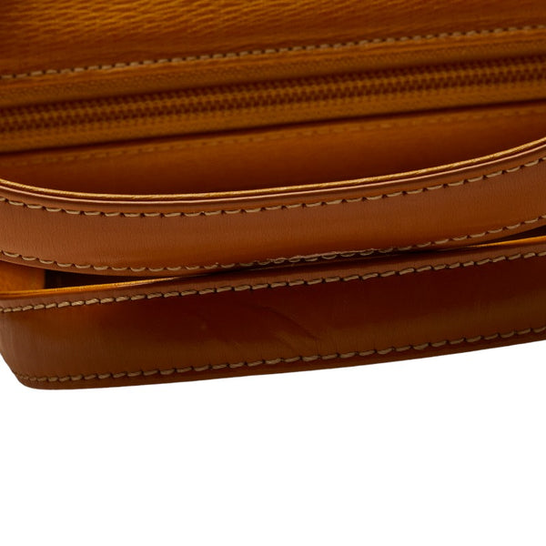 バーバリー ノバチェック シャドーホース ハンドバッグ ミニボストンバッグ イエロー レザー レディース BURBERRY 【中古】