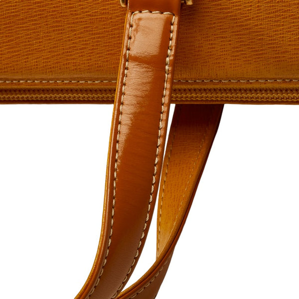バーバリー ノバチェック シャドーホース ハンドバッグ ミニボストンバッグ イエロー レザー レディース BURBERRY 【中古】