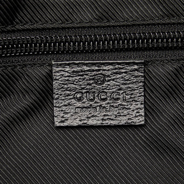 グッチ GGキャンバス 斜め掛け ショルダーバッグ 122791 ブラック キャンバス レザー レディース GUCCI 【中古】