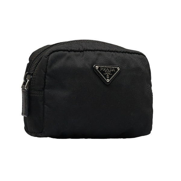 プラダ ポーチ ブラック ナイロン レディース PRADA 【中古】
