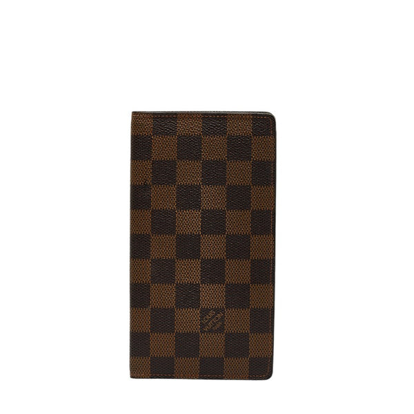 ルイ ヴィトン ダミエ エベヌ ポルトバルール カルトクレディ 長財布 N61823 ブラウン PVC メンズ LOUIS VUITTON 【中古】