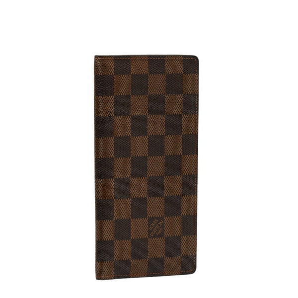 ルイ ヴィトン ダミエ エベヌ ポルトバルール カルトクレディ 長財布 N61823 ブラウン PVC メンズ LOUIS VUITTON 【中古】