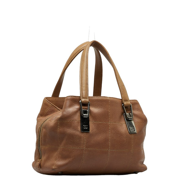 シャネル チョコバー ハンドバッグ ベージュ キャビアスキン レディース CHANEL 【中古】