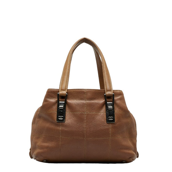 シャネル チョコバー ハンドバッグ ベージュ キャビアスキン レディース CHANEL 【中古】