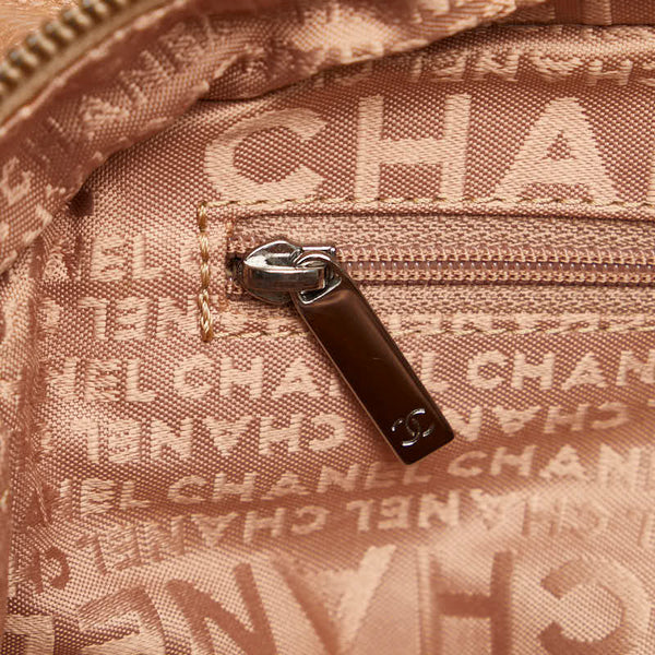 シャネル チョコバー ハンドバッグ ベージュ キャビアスキン レディース CHANEL 【中古】