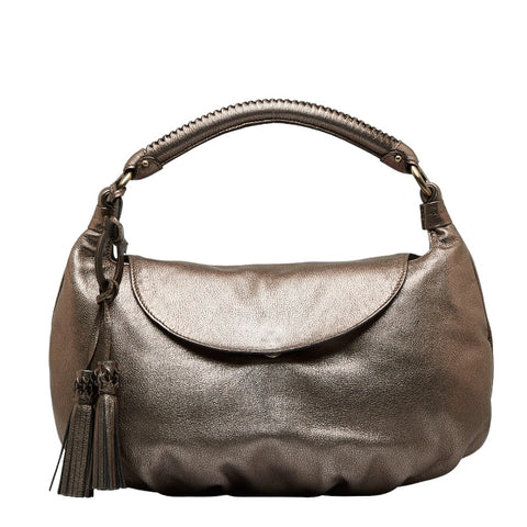 サルヴァトーレフェラガモ ガンチーニ タッセル ショルダーバッグ FJ-21 C450 レザー レディース Salvatore Ferragamo 【中古】