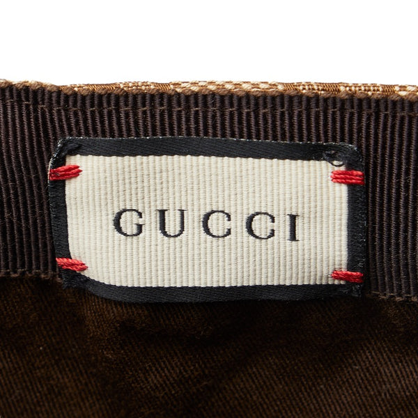 グッチ オリジナルGGキャンバス シェリーライン キャップ ベースボールキャップ 200035 ベージュ キャンバス レディース GUCCI 【中古】
