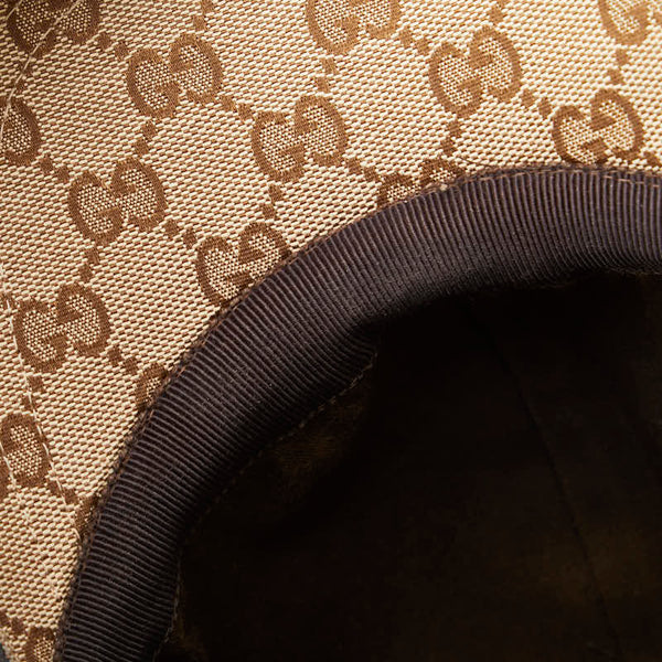 グッチ オリジナルGGキャンバス シェリーライン キャップ ベースボールキャップ 200035 ベージュ キャンバス レディース GUCCI 【中古】