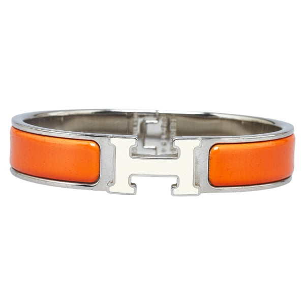 エルメス クリッククラックH PM ブレスレット ゴールド オレンジ メッキ レディース HERMES 【中古】