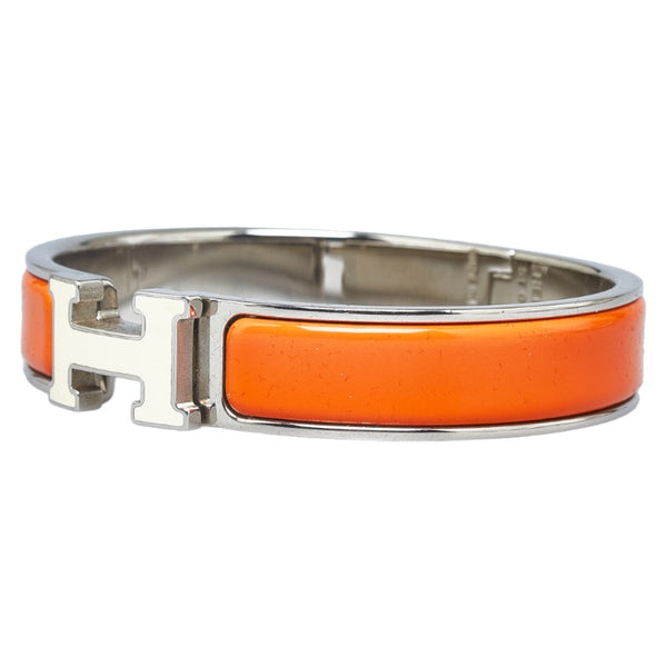 エルメス クリッククラックH PM ブレスレット ゴールド オレンジ メッキ レディース HERMES 【中古】