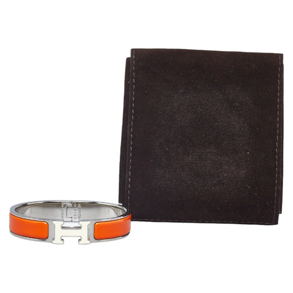 エルメス クリッククラックH PM ブレスレット ゴールド オレンジ メッキ レディース HERMES 【中古】