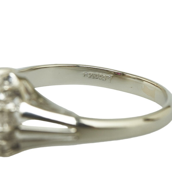 Pt900 プラチナ ルビー0.64ct ダイヤ0.22ct リング 指輪 レディース 11号 【中古】
