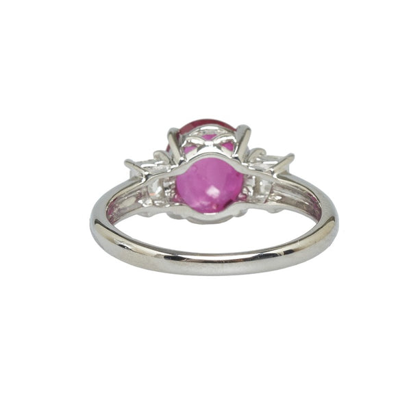 Pt900 プラチナ ルビー1.31ct ダイヤ0.28ct リング 指輪 レディース 9号 【中古】