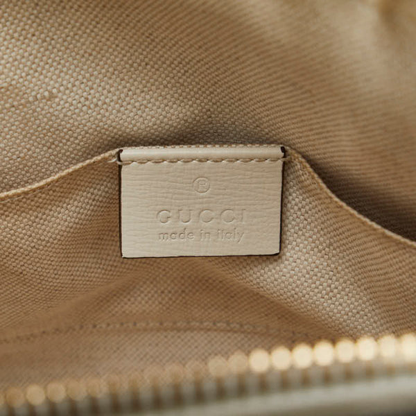 グッチ ホースビット GGスプリーム ミニトップハンドル ハンドバッグ ショルダーバッグ 2WAY 640716 ブラウン ホワイト PVC レザー レディース GUCCI 【中古】