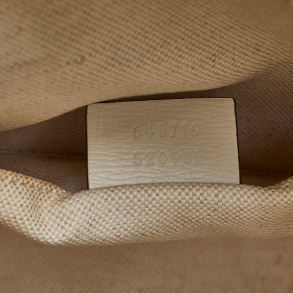 グッチ ホースビット GGスプリーム ミニトップハンドル ハンドバッグ ショルダーバッグ 2WAY 640716 ブラウン ホワイト PVC レザー レディース GUCCI 【中古】