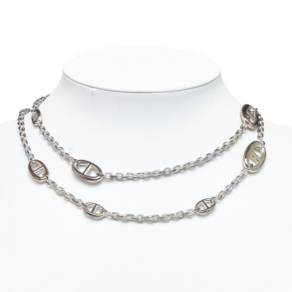 エルメス ファランドール シェーヌダンクル ロングネックレス ネックレス SV925 シルバー レディース HERMES 【中古】