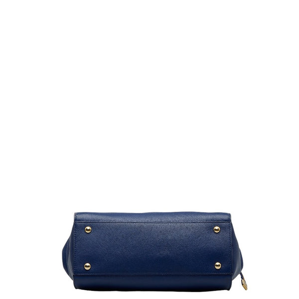 サルヴァトーレフェラガモ ガンチーニ ハンドバッグ ショルダーバッグ 2WAY GG-21F317 ブルー レザー レディース Salvatore Ferragamo 【中古】