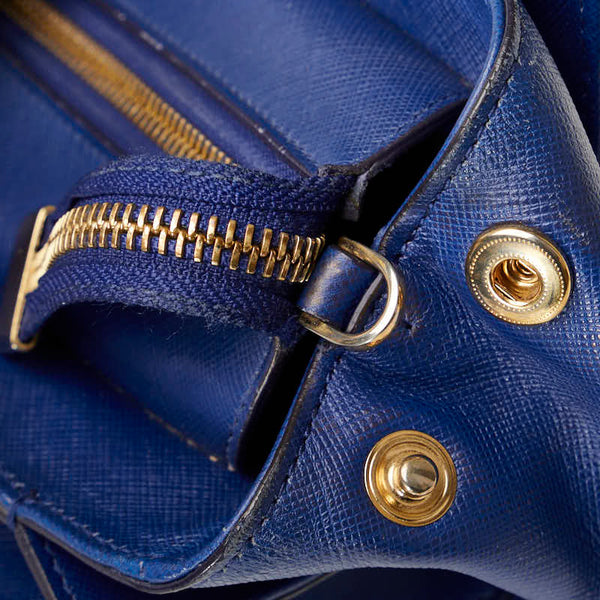 サルヴァトーレフェラガモ ガンチーニ ハンドバッグ ショルダーバッグ 2WAY GG-21F317 ブルー レザー レディース Salvatore Ferragamo 【中古】