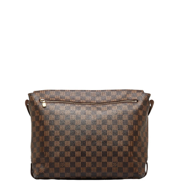 ルイ ヴィトン ダミエ エベヌ ブルックリンGM 斜め掛け ショルダーバッグ N51212 ブラウン PVC レザー レディース LOUIS VUITTON 【中古】