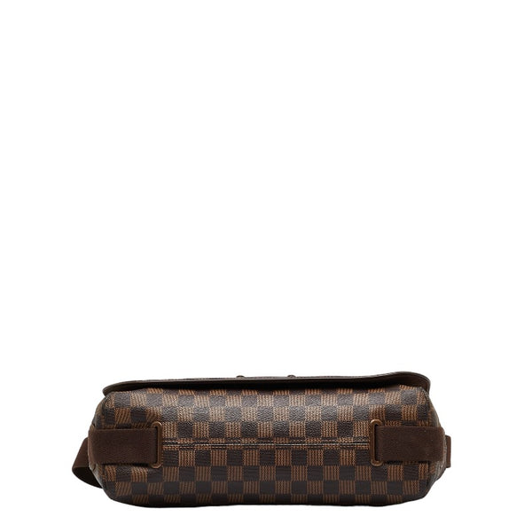 ルイ ヴィトン ダミエ エベヌ ブルックリンGM 斜め掛け ショルダーバッグ N51212 ブラウン PVC レザー レディース LOUIS VUITTON 【中古】
