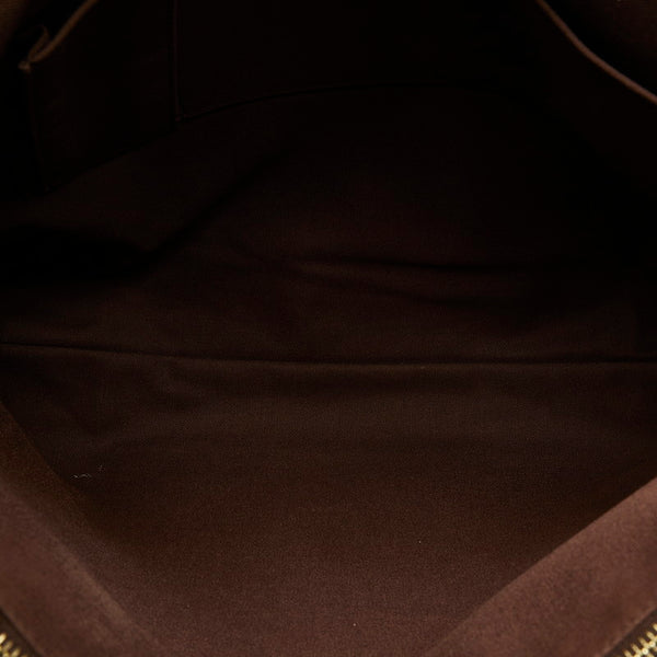ルイ ヴィトン ダミエ エベヌ ブルックリンGM 斜め掛け ショルダーバッグ N51212 ブラウン PVC レザー レディース LOUIS VUITTON 【中古】