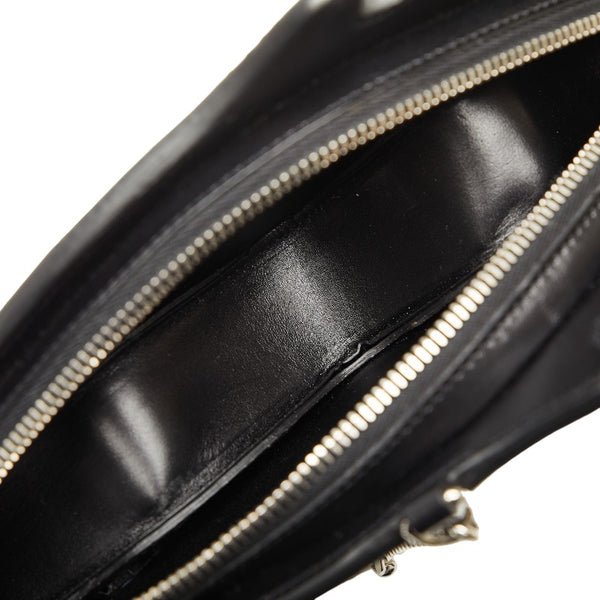 サンローラン ピストル 斜め掛け チェーン ショルダーバッグ ブラック スパンコール レザー レディース SAINT LAURENT 【中古】