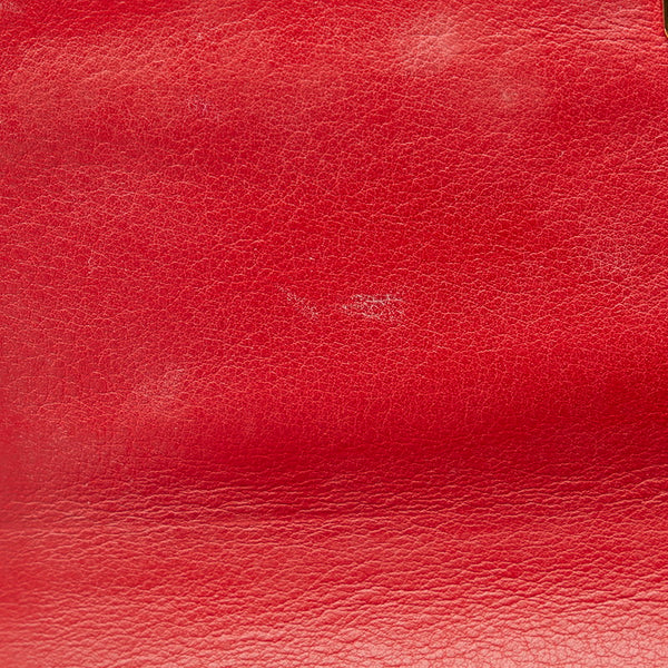 グッチ GGスプリーム パドロック トップハンドル ハンドバッグ ショルダーバッグ 2WAY 453188 ベージュ レッド PVC レザー レディース GUCCI 【中古】