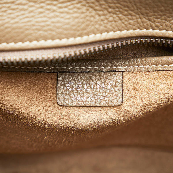 セリーヌ ラゲージ ナノショッパー ハンドバッグ ショルダーバッグ 2WAY ブラウン レザー レディース CELINE 【中古】